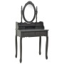 Dressing table and stool set in gray paulownia wood, 75x69x140 cm. by vidaXL, Bedroom Dressers - Ref: Foro24-289317, Price: 1...