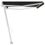 Toldo retráctil manual con LED gris antracita 500x350 cm de vidaXL, Toldos - Ref: Foro24-3069664, Precio: 614,76 €, Descuento: %