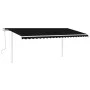Manual retractable awning with anthracite gray LED light 5x3.5 m by vidaXL, Awnings - Ref: Foro24-3070064, Price: 594,92 €, D...