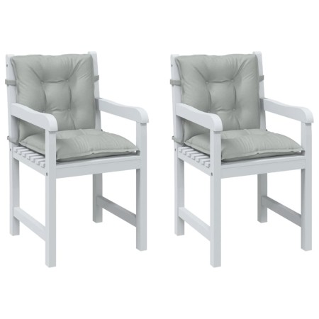 Cojines para silla respaldo bajo 2 ud tela gris claro melange | Foro24.es | Tu tienda online para hogar, jardín y más Foro24.es
