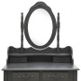 Dressing table and stool set in gray paulownia wood, 75x69x140 cm. by vidaXL, Bedroom Dressers - Ref: Foro24-289317, Price: 1...