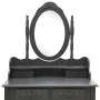 Dressing table and stool set in gray paulownia wood, 75x69x140 cm. by vidaXL, Bedroom Dressers - Ref: Foro24-289317, Price: 1...