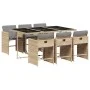 7-piece garden dining set with beige synthetic rattan cushions by vidaXL, Garden sets - Ref: Foro24-3277859, Price: 524,18 €,...