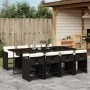 9-piece garden dining set and black synthetic rattan cushions by vidaXL, Garden sets - Ref: Foro24-3277865, Price: 635,65 €, ...