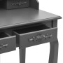 Dressing table and stool set in gray paulownia wood, 75x69x140 cm. by vidaXL, Bedroom Dressers - Ref: Foro24-289317, Price: 1...