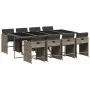 Garten-Essgruppe 9-teilig und graue synthetische Rattankissen von vidaXL, Gartensets - Ref: Foro24-3277867, Preis: 556,59 €, ...