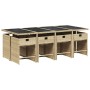 9-teiliges Garten-Essset mit beigen Kissen aus synthetischem Rattan von vidaXL, Gartensets - Ref: Foro24-3277871, Preis: 563,...