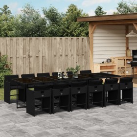 Garden dining set with cushions 13 pieces black synthetic rattan by vidaXL, Garden sets - Ref: Foro24-3277890, Price: 903,57 ...