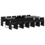 Set comedor de jardín con cojines 13 pzas ratán sintético negro de vidaXL, Conjuntos de jardín - Ref: Foro24-3277890, Precio:...