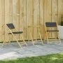 3-Piece Bamboo Folding Bistro Set with Dark Gray Cushions by vidaXL, Garden sets - Ref: Foro24-3208940, Price: 187,02 €, Disc...