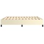 Estructura de cama sin colchón cuero sintético crema 200x200 cm