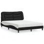 Bett mit schwarz-weißer Kunstledermatratze 120x200 cm von vidaXL, Betten und Lattenroste - Ref: Foro24-3208715, Preis: 393,08...