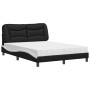 Bett mit schwarz-weißer Kunstledermatratze 120x200 cm von vidaXL, Betten und Lattenroste - Ref: Foro24-3208715, Preis: 393,08...