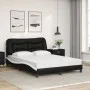 Bed with black and white synthetic leather mattress 120x200 cm by vidaXL, Beds and slatted bases - Ref: Foro24-3208715, Price...