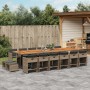 Garten-Essgruppe 17-teilig und graue synthetische Rattankissen von vidaXL, Gartensets - Ref: Foro24-3277957, Preis: 984,59 €,...