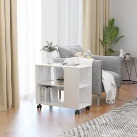 Glossy white plywood side table 70x35x55 cm by vidaXL, Side tables - Ref: Foro24-802126, Price: 47,57 €, Discount: %