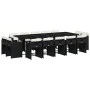 Garden dining set with cushions 15 pieces black synthetic rattan by vidaXL, Garden sets - Ref: Foro24-3277997, Price: 877,73 ...