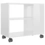 Glossy white plywood side table 70x35x55 cm by vidaXL, Side tables - Ref: Foro24-802126, Price: 47,57 €, Discount: %