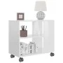 Glossy white plywood side table 70x35x55 cm by vidaXL, Side tables - Ref: Foro24-802126, Price: 47,57 €, Discount: %