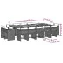 Garden dining set with cushions 15 pieces gray synthetic rattan by vidaXL, Garden sets - Ref: Foro24-3278005, Price: 1,00 €, ...