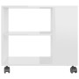 Glossy white plywood side table 70x35x55 cm by vidaXL, Side tables - Ref: Foro24-802126, Price: 48,41 €, Discount: %