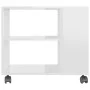 Glossy white plywood side table 70x35x55 cm by vidaXL, Side tables - Ref: Foro24-802126, Price: 47,57 €, Discount: %