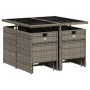 Garden dining set 9 pieces and gray synthetic rattan cushions by vidaXL, Garden sets - Ref: Foro24-3277723, Price: 443,84 €, ...