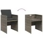 Garten-Essgruppe 9-teilig und graue synthetische Rattankissen von vidaXL, Gartensets - Ref: Foro24-3277723, Preis: 467,65 €, ...