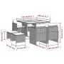 Garten-Essgruppe 9-teilig und graue synthetische Rattankissen von vidaXL, Gartensets - Ref: Foro24-3277723, Preis: 467,65 €, ...