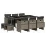 Garden dining set 11 pieces and gray synthetic rattan cushions by vidaXL, Garden sets - Ref: Foro24-3277735, Price: 637,04 €,...