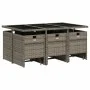 Garden dining set 11 pieces and gray synthetic rattan cushions by vidaXL, Garden sets - Ref: Foro24-3277735, Price: 637,04 €,...