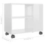 Glossy white plywood side table 70x35x55 cm by vidaXL, Side tables - Ref: Foro24-802126, Price: 47,57 €, Discount: %