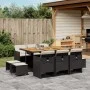 11-piece garden dining set with black synthetic rattan cushions by vidaXL, Garden sets - Ref: Foro24-3277742, Price: 647,07 €...