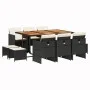 11-piece garden dining set with black synthetic rattan cushions by vidaXL, Garden sets - Ref: Foro24-3277742, Price: 647,07 €...