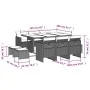 11-piece garden dining set with black synthetic rattan cushions by vidaXL, Garden sets - Ref: Foro24-3277742, Price: 647,07 €...