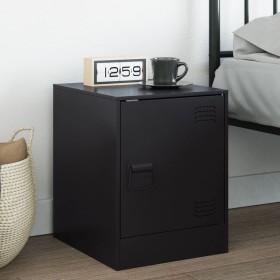 Black steel nightstand 34.5x39x44 cm by vidaXL, Nightstands - Ref: Foro24-841607, Price: 50,59 €, Discount: %