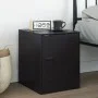 Mesita de noche acero negra 34,5x39x44 cm de vidaXL, Mesitas de noche - Ref: Foro24-841607, Precio: 49,94 €, Descuento: %