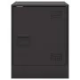 Mesita de noche acero negra 34,5x39x44 cm de vidaXL, Mesitas de noche - Ref: Foro24-841607, Precio: 49,94 €, Descuento: %