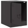 Mesita de noche acero negra 34,5x39x44 cm de vidaXL, Mesitas de noche - Ref: Foro24-841607, Precio: 49,94 €, Descuento: %