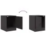 Mesita de noche acero negra 34,5x39x44 cm de vidaXL, Mesitas de noche - Ref: Foro24-841607, Precio: 49,94 €, Descuento: %