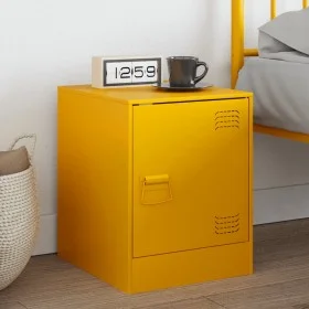 Senfgelber Nachttisch aus Stahl, 34,5 x 39 x 44 cm von vidaXL, Nachttische - Ref: Foro24-841613, Preis: 43,48 €, Rabatt: %