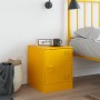 Mesita de noche acero amarillo mostaza 34,5x39x44 cm de vidaXL, Mesitas de noche - Ref: Foro24-841613, Precio: 43,96 €, Descu...