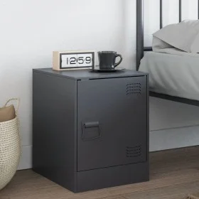 Anthrazitgrauer Nachttisch aus Stahl, 34,5 x 39 x 44 cm von vidaXL, Nachttische - Ref: Foro24-841611, Preis: 43,11 €, Rabatt: %