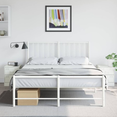 Nachttische 2 Einheiten aus weißem Stahl 34,5x39x44 cm von vidaXL, Nachttische - Ref: Foro24-841630, Preis: 93,41 €, Rabatt: %