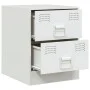 Mesitas de noche 2 unidades acero blanco 34,5x39x44 cm de vidaXL, Mesitas de noche - Ref: Foro24-841630, Precio: 92,52 €, Des...