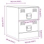 Nachttische 2 Einheiten aus weißem Stahl 34,5x39x44 cm von vidaXL, Nachttische - Ref: Foro24-841630, Preis: 93,41 €, Rabatt: %