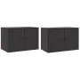 TV-Möbel 2 Einheiten aus schwarzem Stahl 67x39x44 cm von vidaXL, TV-Möbel - Ref: Foro24-841632, Preis: 102,03 €, Rabatt: %