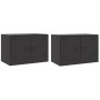 TV-Möbel 2 Einheiten aus schwarzem Stahl 67x39x44 cm von vidaXL, TV-Möbel - Ref: Foro24-841632, Preis: 103,04 €, Rabatt: %