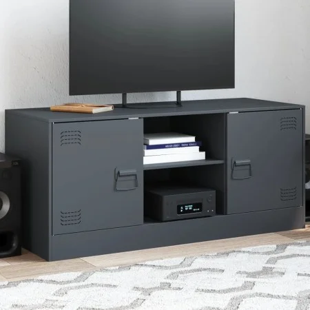 Anthrazitgrauer TV-Schrank aus Stahl, 99 x 39 x 44 cm von vidaXL, TV-Möbel - Ref: Foro24-841687, Preis: 78,65 €, Rabatt: %