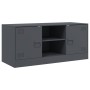 Anthrazitgrauer TV-Schrank aus Stahl, 99 x 39 x 44 cm von vidaXL, TV-Möbel - Ref: Foro24-841687, Preis: 79,40 €, Rabatt: %